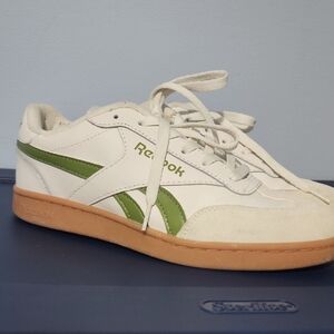 Reebok Classic White and Green Trainers